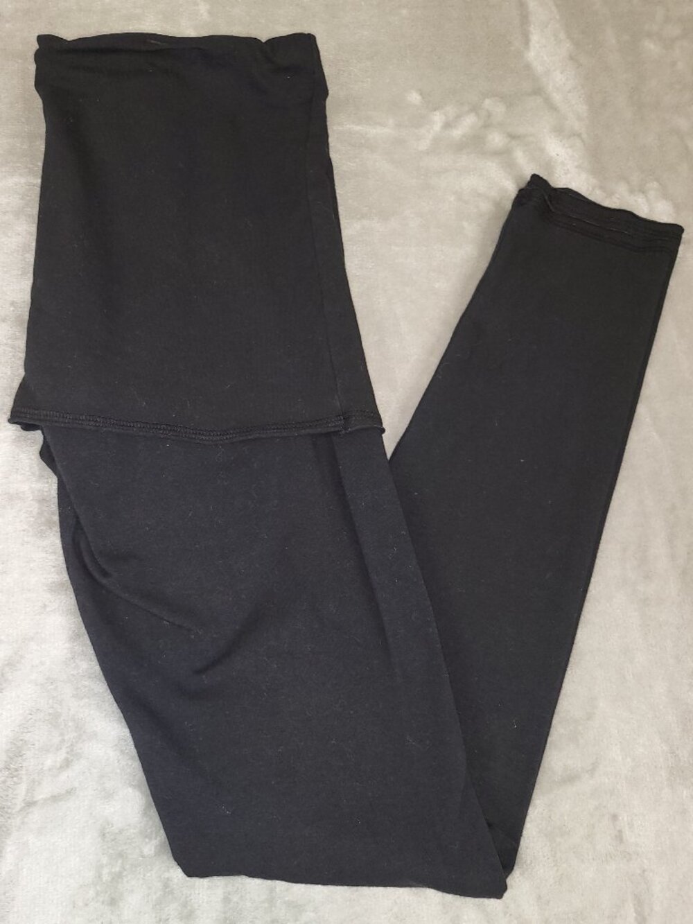 Solow Sport Black Skirted Leggings Size L Cotton Stretch Yoga Dance Activewear